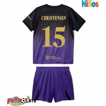 Camiseta Barcelona Andreas Christensen #15 Visitante Equipación para niños 2026-27 manga corta (+ pantalones cortos)
